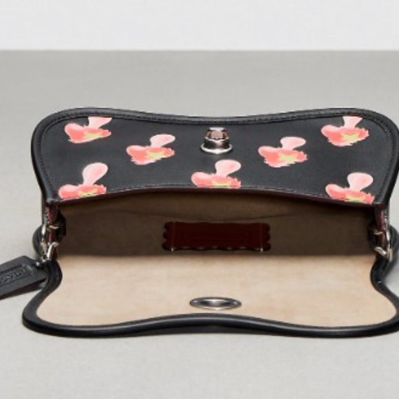 Coachtopia Wavy Dinky Leather Mushroom Print Chain Crossbody Purse Coach - Picture 8 of 16